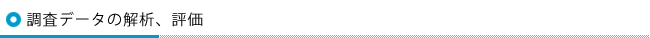 調査データの解析、評価